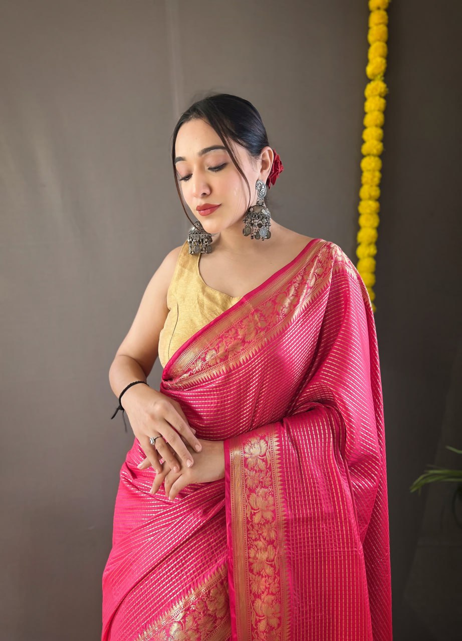 Graceful Soft Silk Saree with Timeless Weaves & Elegance