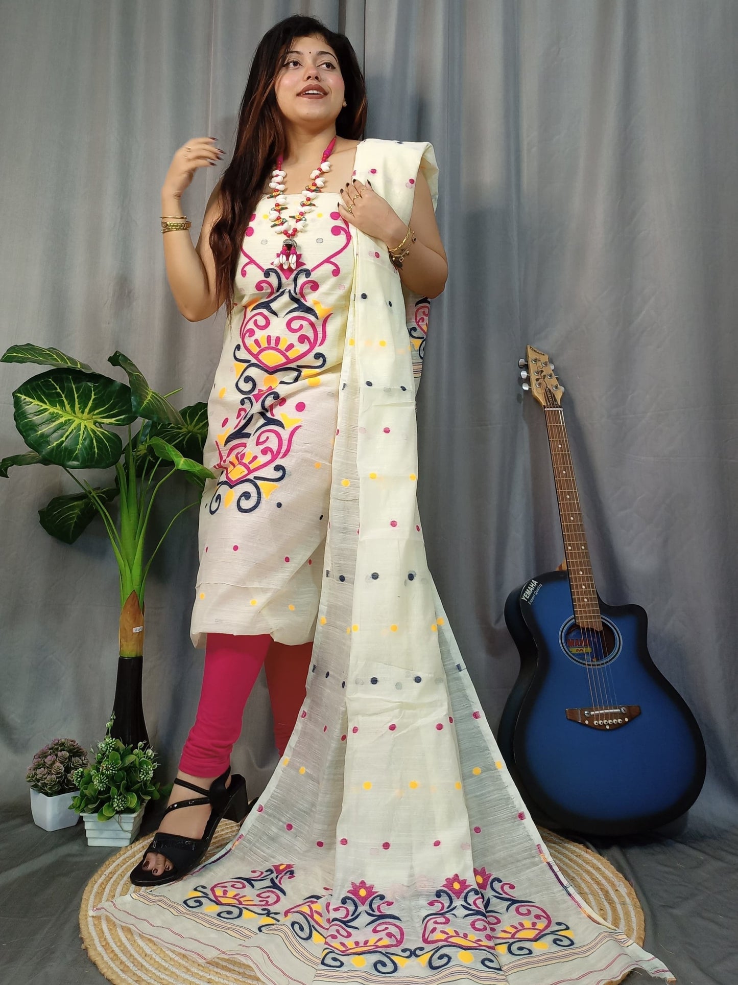 Jamdani Salwar Suit Piece (Dupatta + Body. 2pic)