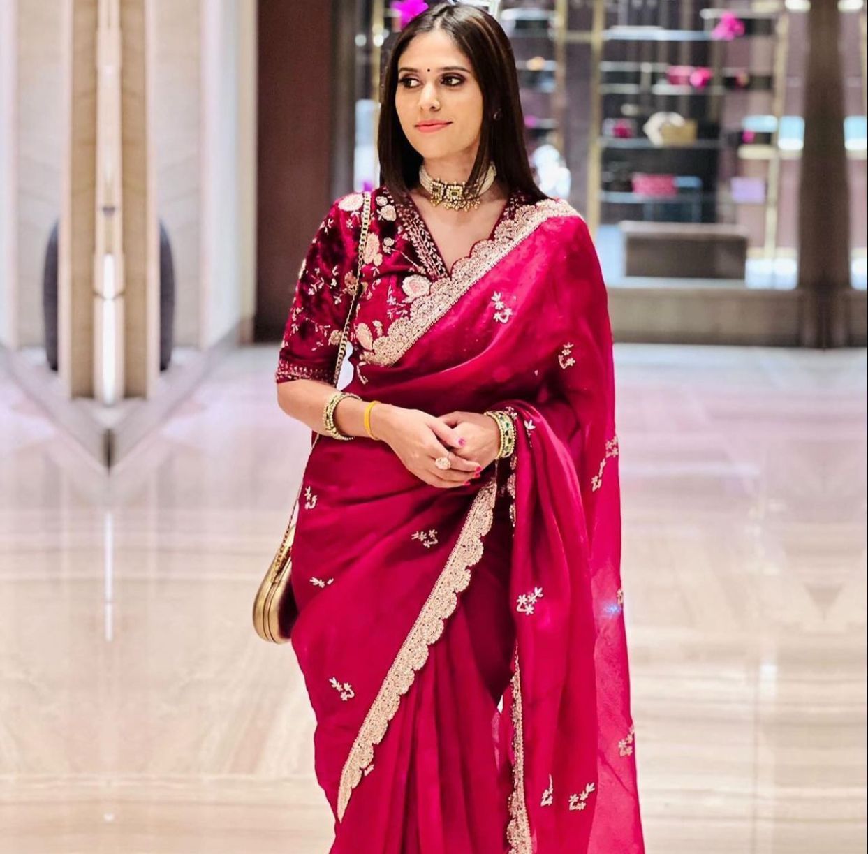Elegant Organza Saree with Designer Blouse