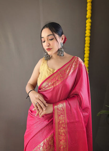 Graceful Soft Silk Saree with Timeless Weaves & Elegance