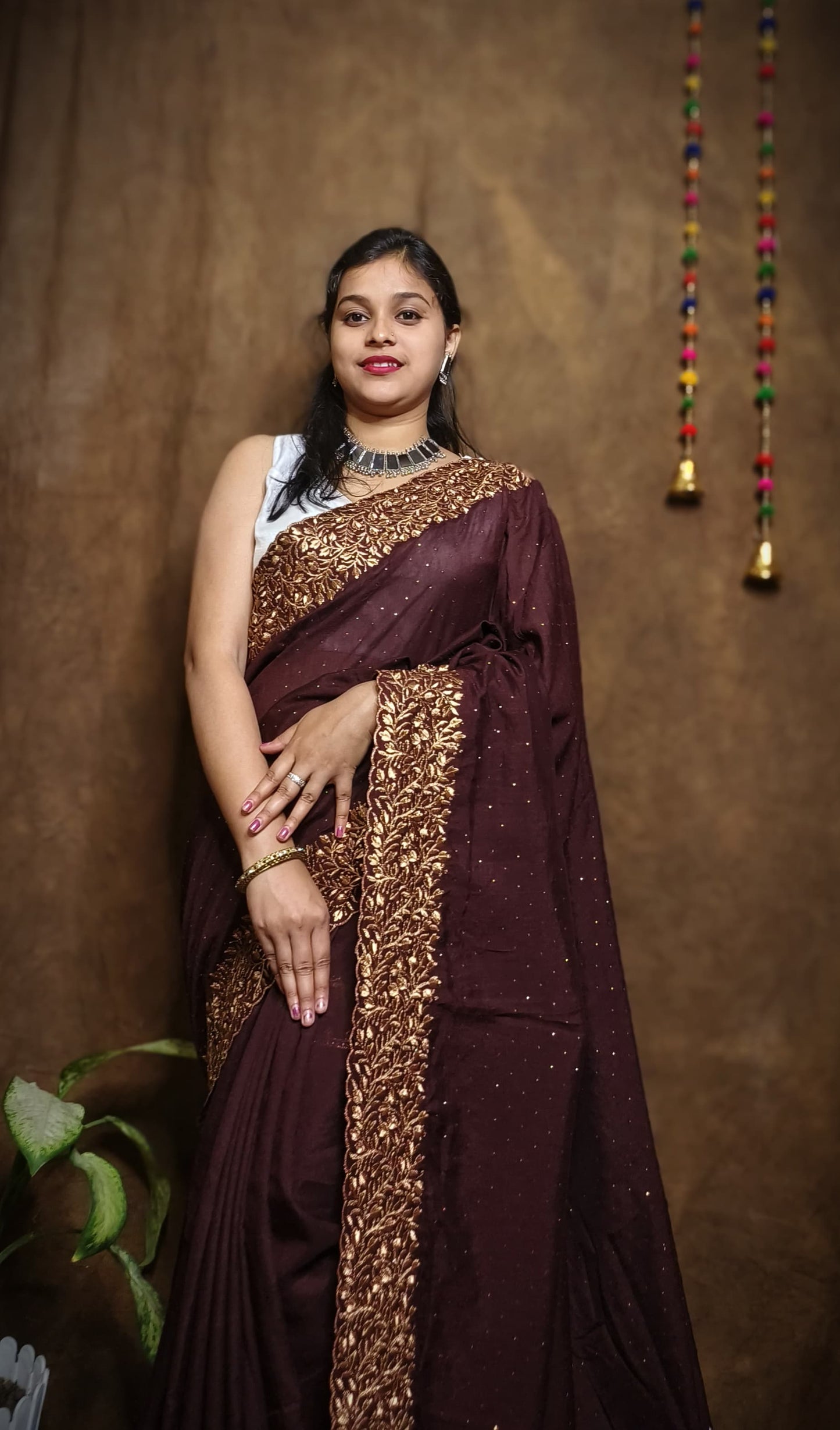 Premium Pure Vichitra Silk Saree with Heavy Zari Work Blouse