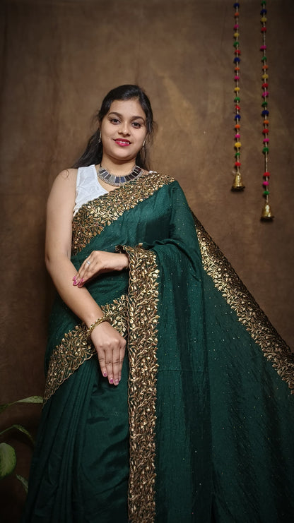 Premium Pure Vichitra Silk Saree with Heavy Zari Work Blouse