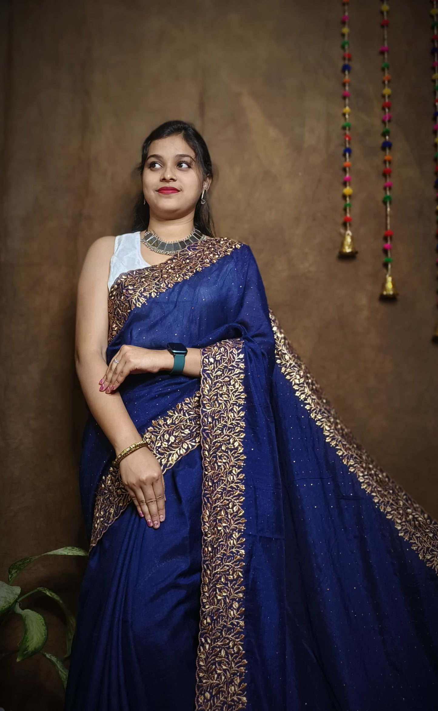 Premium Pure Vichitra Silk Saree with Heavy Zari Work Blouse