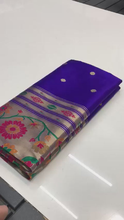 Paithani Saree with Ganga Jamuna Border and Rich Pallu