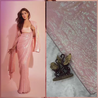 Embroidered Sequin Saree for Party