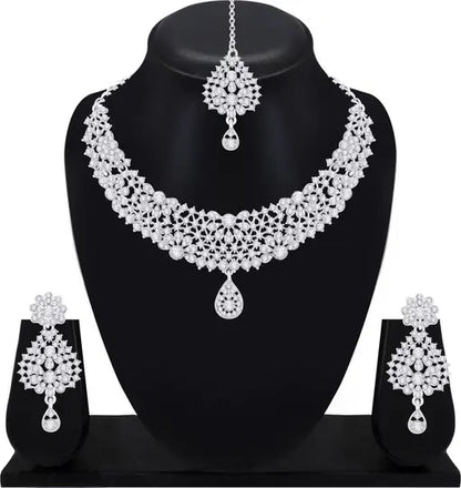 Rhodium Plated Jewelry set for girls and women