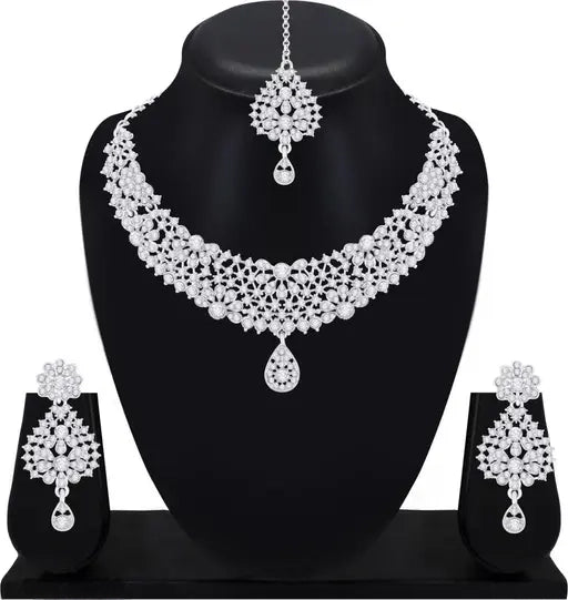 Rhodium Plated Jewelry set for girls and women