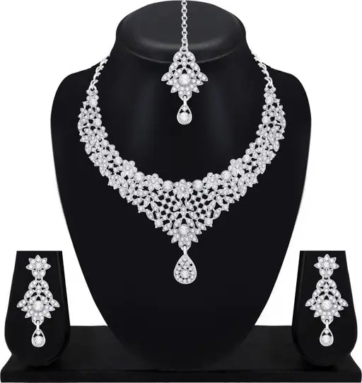 Rhodium Plated Jewelry set for girls and women